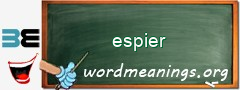 WordMeaning blackboard for espier